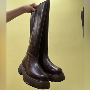 Free People Rhodes Knee High Platform Boot, Like New
